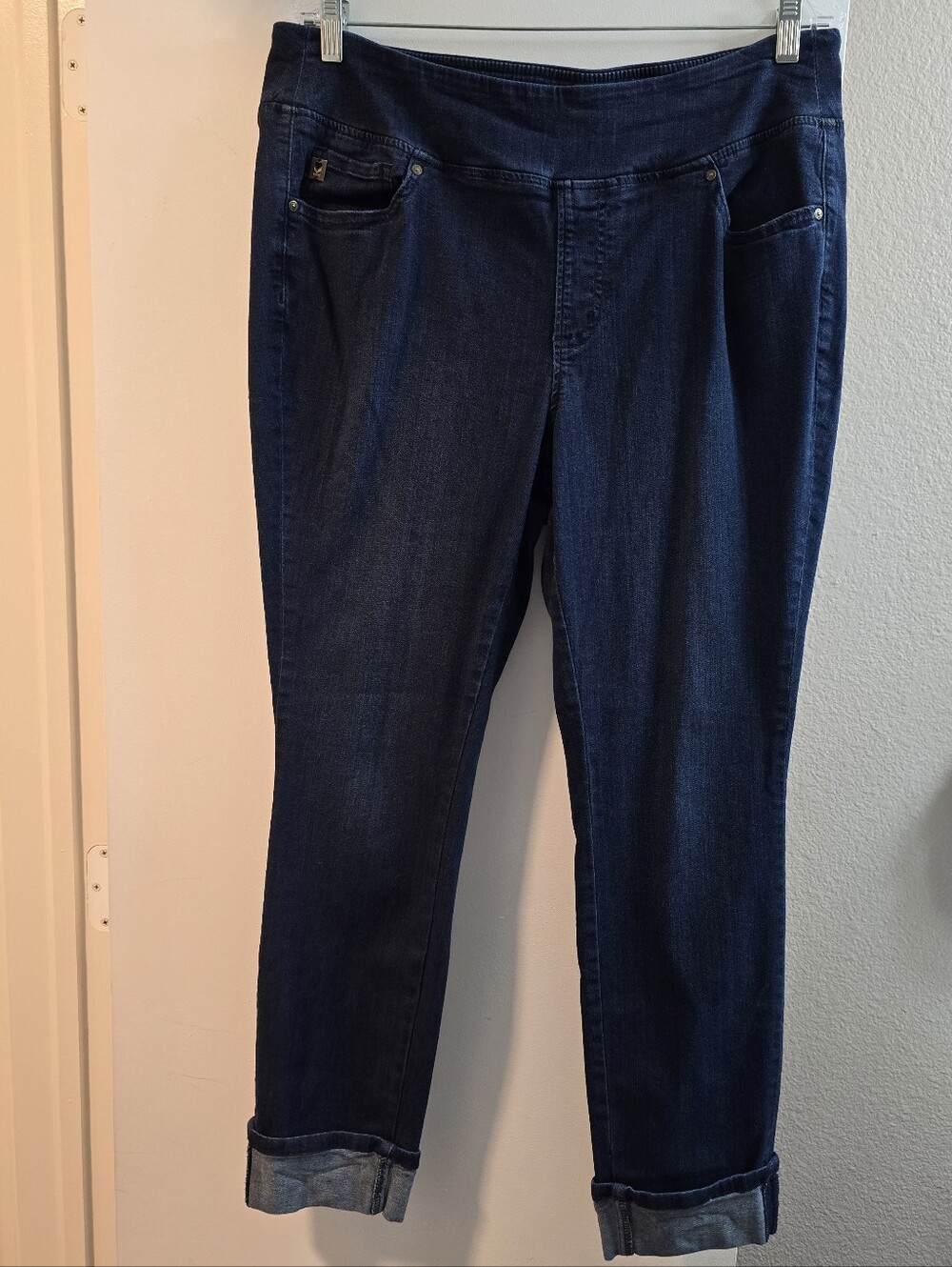 32 Belle By Kim Gravel Dark Blue Women's Stretch Slim Jeans